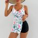 Two-piece Printed Skirt Cover For Slimming Backless Tankini Swimsuit For Women_desvips.com