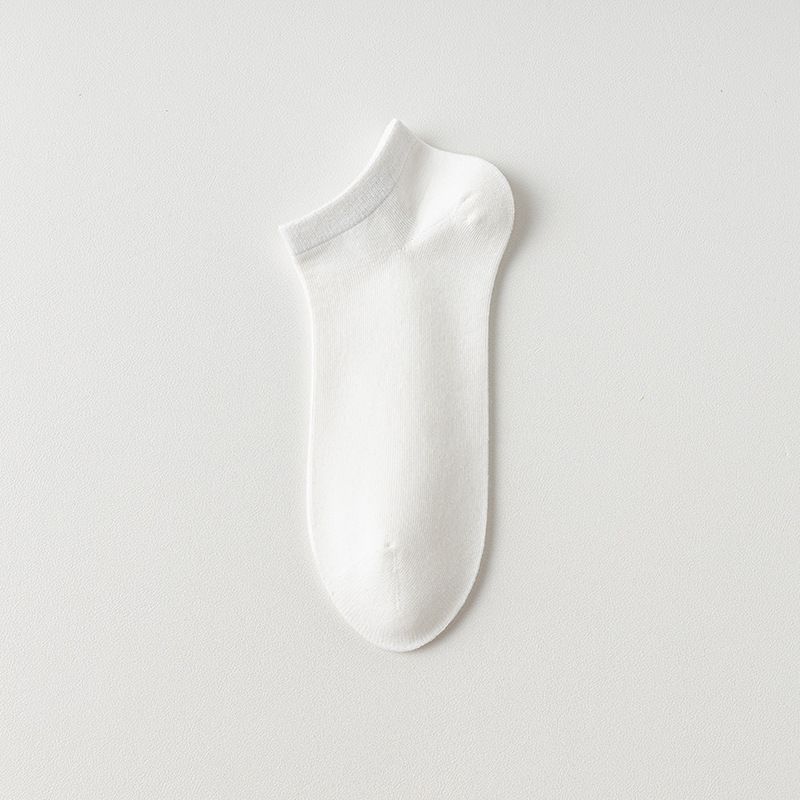 Women's No-Show Socks Breathable Cotton Seamless Ankle Socks For Casual & Sports (Black/White, One Size)_desvips.com