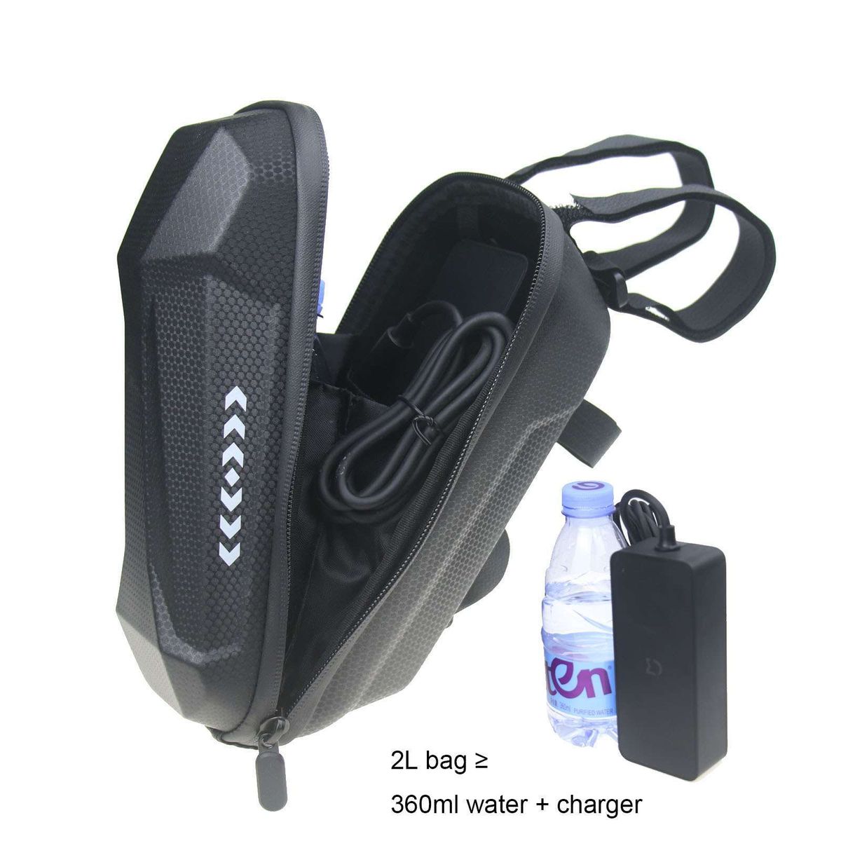 Scooter 2L Charger Storage Bag Car First Bag Folding Bicycle Handlebar Bag Balance Car EVA Hard Shell Front Bag_desvips.com