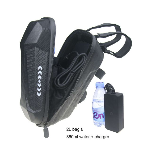 Scooter 2L Charger Storage Bag Car First Bag Folding Bicycle Handlebar Bag Balance Car EVA Hard Shell Front Bag_desvips.com