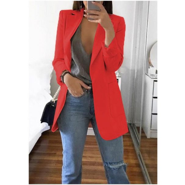 Women's Clothing Fashion Lapel Slim Cardigan Temperament Suit Jacket Women_desvips.com