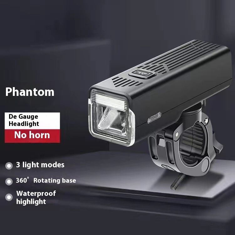 New Bicycle Cycling Gear Rechargeable Front High Brightness Flashlight Horn Night Riding Mountain Bike Light_desvips.com