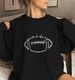 Ouma Thin Fleece Game Day Rugby Letter Print Long Sleeve Sweatshirt Loose Fit Autumn Winter Base Layer_desvips.com