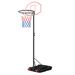 Canasta De Baloncesto Con Tablero De Dardos Altura Ajustable Base Rellenable Y Ruedas 74x55x210-247 Cm_desvips.com