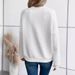 Women's Clothing solid color deep V neck splicing long sleeved women's casual sweatshirt_desvips.com