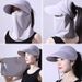 LazyZoom Women, Summer Face Covering, Veil For Riding Electric Bike, Outdoor Sun Hat, UV Protection Visor Hat_desvips.com