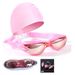 One-piece Earplugs Electroplated Anti-fog Swimming Goggles New Silicone Adult Swimming Goggles Waterproof Myopia Swimming Glasses_desvips.com
