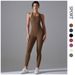 Backless Halter Neck Yoga Bodysuit Quick Drying Sports Jumpsuit Peach Shaped Hip Lifting Tight for Running Fitness_desvips.com