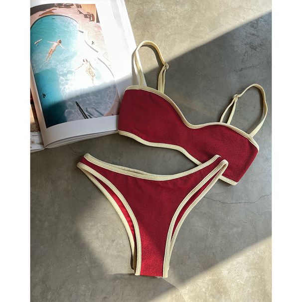 Micro Bikinis Push Up Women Swimsuits 2025 Sexy Swimwear Brazilian Bikini Set Pink Biquini Patchwork Swimsuit Bandeau_desvips.com