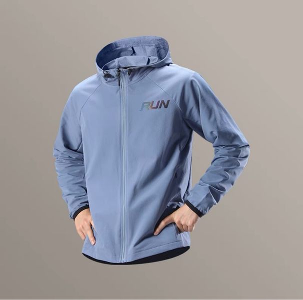 2025 Spring Men's Running Breathable Hooded Quick Dry Hiking Coat For Outdoor Fitness Clothes Sports Jacket_desvips.com