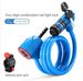 New Bicycle Combination Road Mountain Bike Rechargeable Tail Light Key Home Thickened Anti-theft Double Lock_desvips.com
