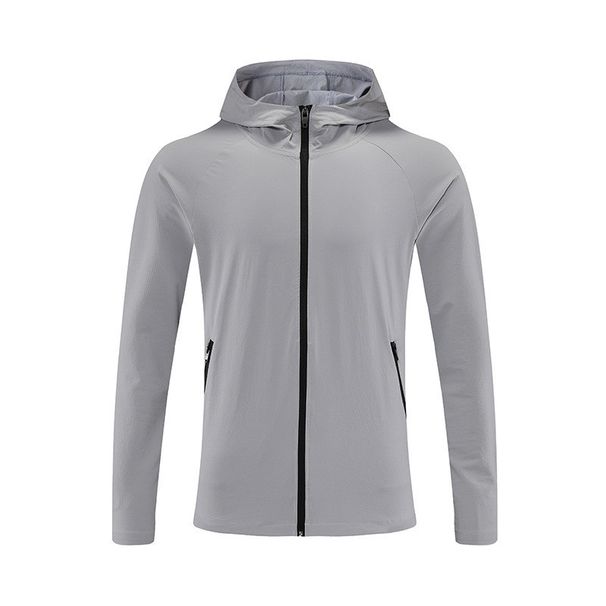 Lulu Same Style Autumn Outdoor Sports Men's Quick-Dry Stand Collar Jacket Running Fitness Clothing Casual Top_desvips.com