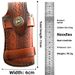 Knife, Fruit Knife, Tool, Universal Folding Knife With Sheath Made Of Cowhide, 49g, Hand-printed Surface_desvips.com