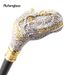 Golden White Dinosaur Gentleman Decorative Stick Parties Cane For Halloween For Cosplay And Parties, For Cosplay & Party_desvips.com