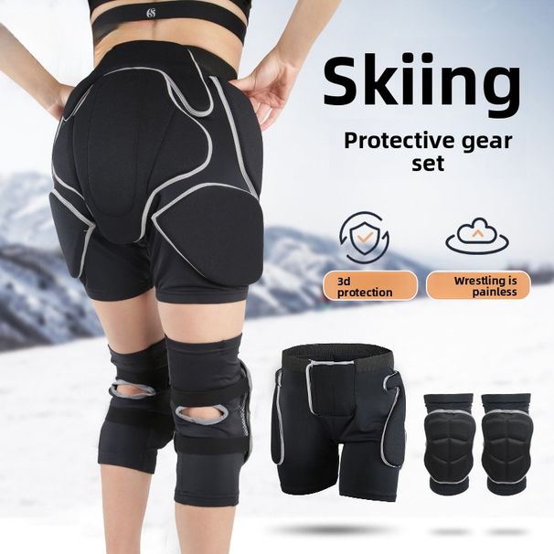 Ski Protective Gear Hip Guard Knee Thickened Pad Anti-Fall Beginner Inner Wear Tailbone Protection Sticker_desvips.com
