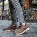 STRONGSHEN Handmade Wingtip Oxford Leather Casual Fashion Brogue Dress Business Formal Shoes Men Mesh Loafers 240701_desvips.com