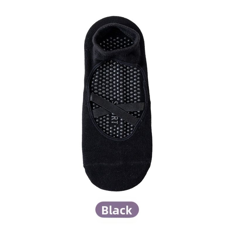 Women's Yoga Pilates Socks Non-Slip Short Cotton Sports Floor Socks For All Season Fitness And Dance_desvips.com