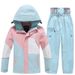 NOKO-Children's Ski Suit Sets For Boys And Girls, Waterproof And Warm Winter Outdoor Thickened Snowboard And Double-board Children's Ski Suits_desvips.com