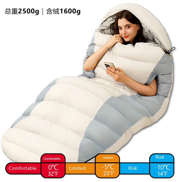 Lohascamping Stretchable Down Sleeping Bag Machine Washable Ultralight 3 Season Sleeping Bag Home Traveling Camping Slee_desvips.com
