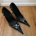 Spring And 2024 New European American Spicy Girl Style Pointed High Heels Women's Punk Rivet Water Dia Baotou Single_desvips.com