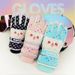 Children's Ski Gloves Snow Play Waterproof Riding Fleece Lined Thickened Warm Non-Slip Five-Finger Cat Winter Girls_desvips.com