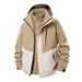 New Hard Shell 3-in-1 Jacket With Detachable Fleece Liner, Waterproof, Stain Resistant, Windproof Outdoor Hiking Coat_desvips.com
