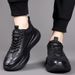 Men's Casual Leather Sneakers 2025 Spring New Trendy Soft Sport Breathable Comfortable Lace-up Men Versatile Shoes_desvips.com