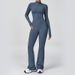 Cross-Border Quick-Dry Sweat-Wicking Long-Sleeve Yoga Jumpsuit For Women Fitness Sports One-Piece Flared Pants_desvips.com