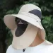Summer Outdoor Hiking Fishing Caps Bucket Hat Removable Quick Drying Sunscreen Fisherman Hat Sunshade Face Covering Hat Camping_desvips.com