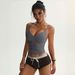 Women's Breathable V-Neck Yoga Tank Top – Backless Workout Shirt With Quick-Dry Fabric For Summer Fitness_desvips.com
