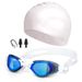 4pcs/set Adult Swimming Goggles Swimming Cap Set HD Men's Waterproof And Anti Fog Glasses Women's Swimming Cap Nose Clip Earplugs Swimming Equipment_desvips.com