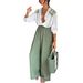 Women's Clothing spring and autumn new printed long sleeved single breasted trousers suit INS casual loose two piece suit_desvips.com