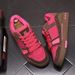 Pink Brown Full Rhinestone Poker Design Unisex Casual Sports Sneakers Summer Trendy Thick Sole Couple Shoes_desvips.com