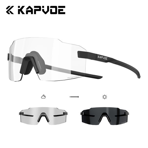 Kapvoe HD UV400 Protection Photochromic Mountaineering Cycling Eyewear Outdoor Sports Camping And Running Sunglasses_desvips.com