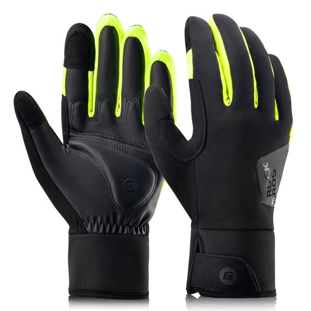 ROCKBROS Winter Gloves, Windproof Motorcycle Gloves, Warm Touchscreen Cycling Gloves_desvips.com