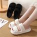 Women's Corduroy House Slippers - Warm & Soft EVA Sole For Indoor Use Non-Slip & Cozy Home Shoes_desvips.com
