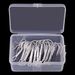 New High Carbon Steel Wide Belly Crank With Barbed Soft Worm Lure Single Hook 3 Specifications Mixed 10 Pieces Boxed_desvips.com