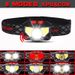 Headlamp,Ultra-Light LED Rechargeable Headlight,White Red Light,2-Pack Waterproof Motion Sensor HeadLamp,8Modes Outdoor Camping Running Hiking Fishing_desvips.com