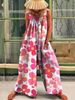 Women's 2023 Summer New Large Fashion Print Loose Strap Wide Leg Jumpsuit_desvips.com
