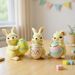 Cute Easter Ornament, A Rabbit Holding An Egg, American-style Fun Bunny Decoration_desvips.com