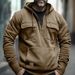 New Spring Autumn Winter Men's Hooded Solid Color Youth Sports Multi-Pocket Patchwork Sweatshirt Jacket_desvips.com