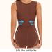 POKARLA Women Slimming Bodysuit Black Brown Color Shapewear Corset Reducing Body Shaper Underwear Tummy Control Panties_desvips.com