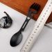 Outdoor Camping Cutlery Multifunctional Folding Spoon Combination Bottle Opener Portable Knife Fork_desvips.com