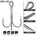 Quadruple Anchor With Barbed Big Fish Lure Fishing Hook Bulk Treble Hooks 10 Pieces/Box_desvips.com