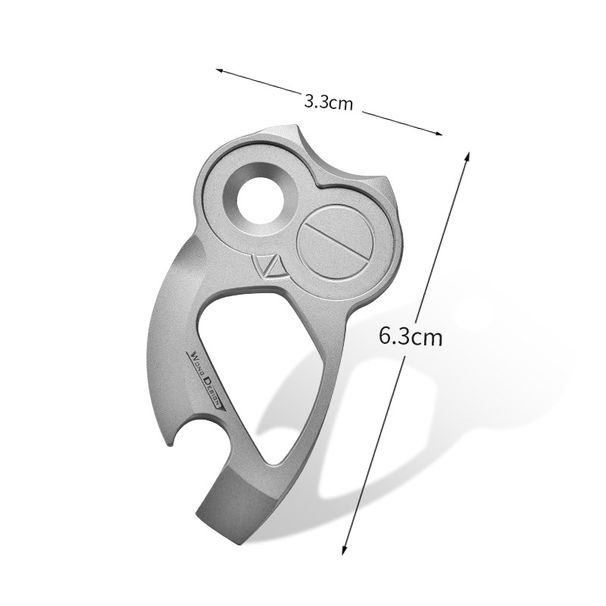 Titanium Alloy Owl Bottle Opener EDC Portable Multi-Functional Key Pendant Cross Border E-Commerce Best Selling Creative Camping & Hiking_desvips.com