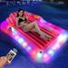 Swimming Pool Water Luminous Inflatable Floating Row Backrest Floating Bed Lounge Chair Outdoor Water Spray Tanning Pool Floating Row_desvips.com