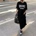 Korean-style Loose-fitting Mid-length Short-sleeve T-shirt Plus Size, Casual, Age-reducing, For Plus-size Women,_desvips.com
