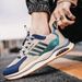 Breathable Mesh Sports Korean Fashion Trend Travel Running Shoes Casual Men's Sneakers Flat Heel Cross Buckle Design_desvips.com