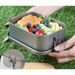 Outdoor pure titanium sealed camping bento student lunch picnic box portable tableware knife fork spoon_desvips.com