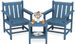 SERWALL 3-Piece Patio Bistro Set With Outdoor Chairs And Side Table In Navy_desvips.com